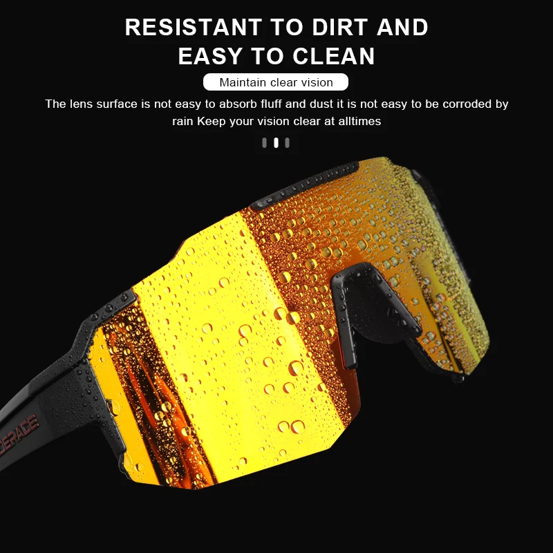 RIDERACE Cycling Glasses UV400 Protection Bicycle Sunglasses Photochromic Polarise Lens Eyewear Outdoor Riding Goggles for Men