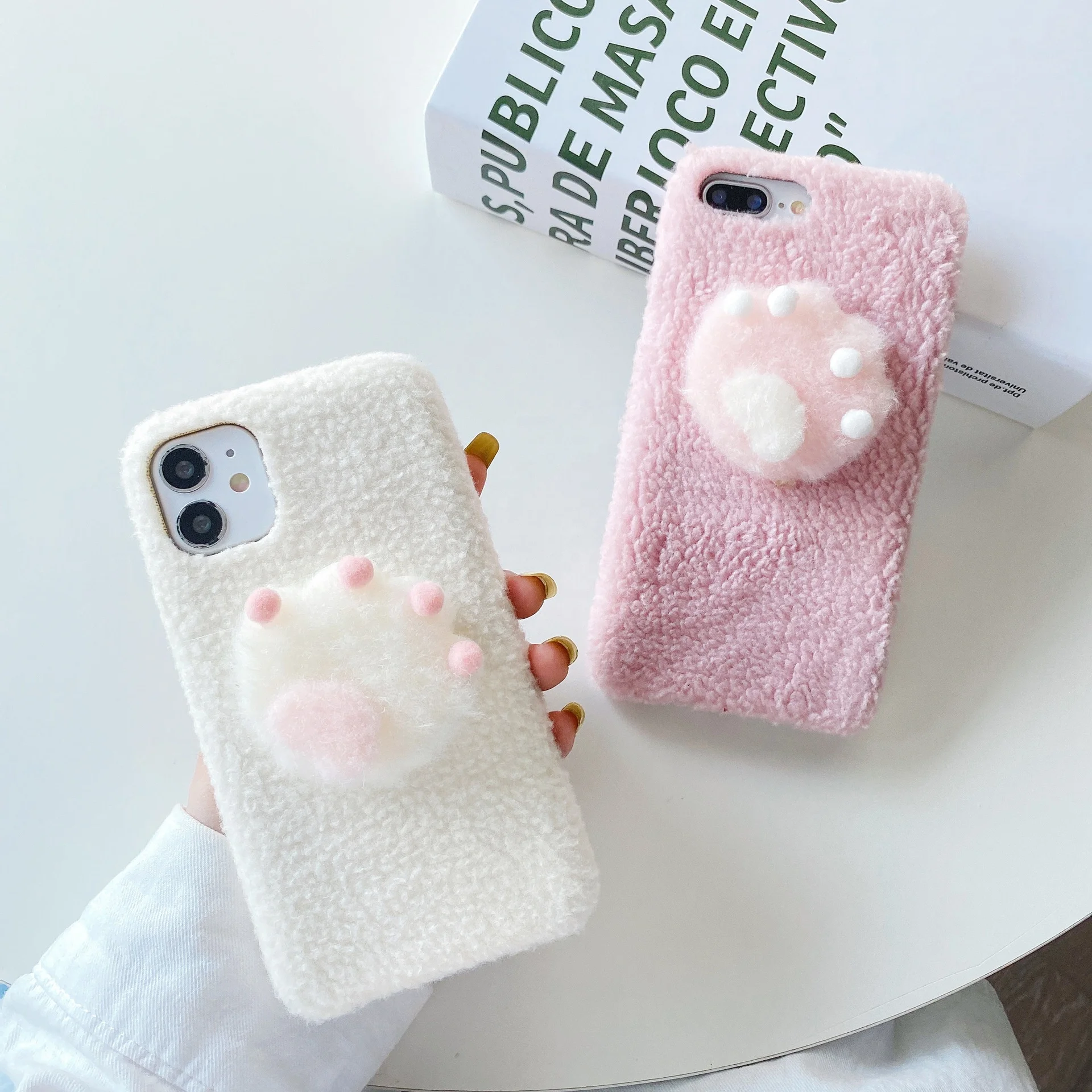 Japanese Kawaii Plush Cat Paw Sweet Girls Phone Case For Iphone 11 Pro Max Xs Max Xr X 7 8 Plus 12 Mini 7plus Case Cute Cover Buy Japanese Kawaii Cute