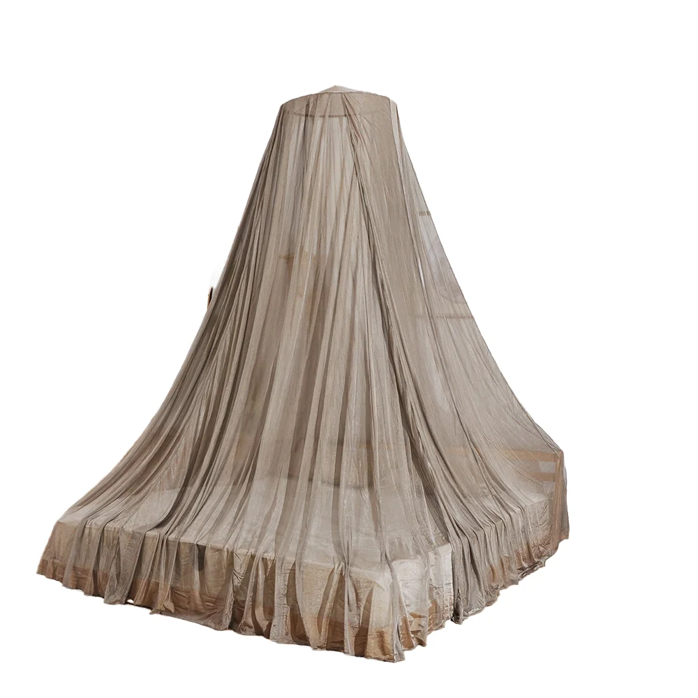 Блок ЭМФ радиационно стойкий купол москитная сетка и кровать навес экранирующая Складная для взрослых. Круглый серебристо-серый