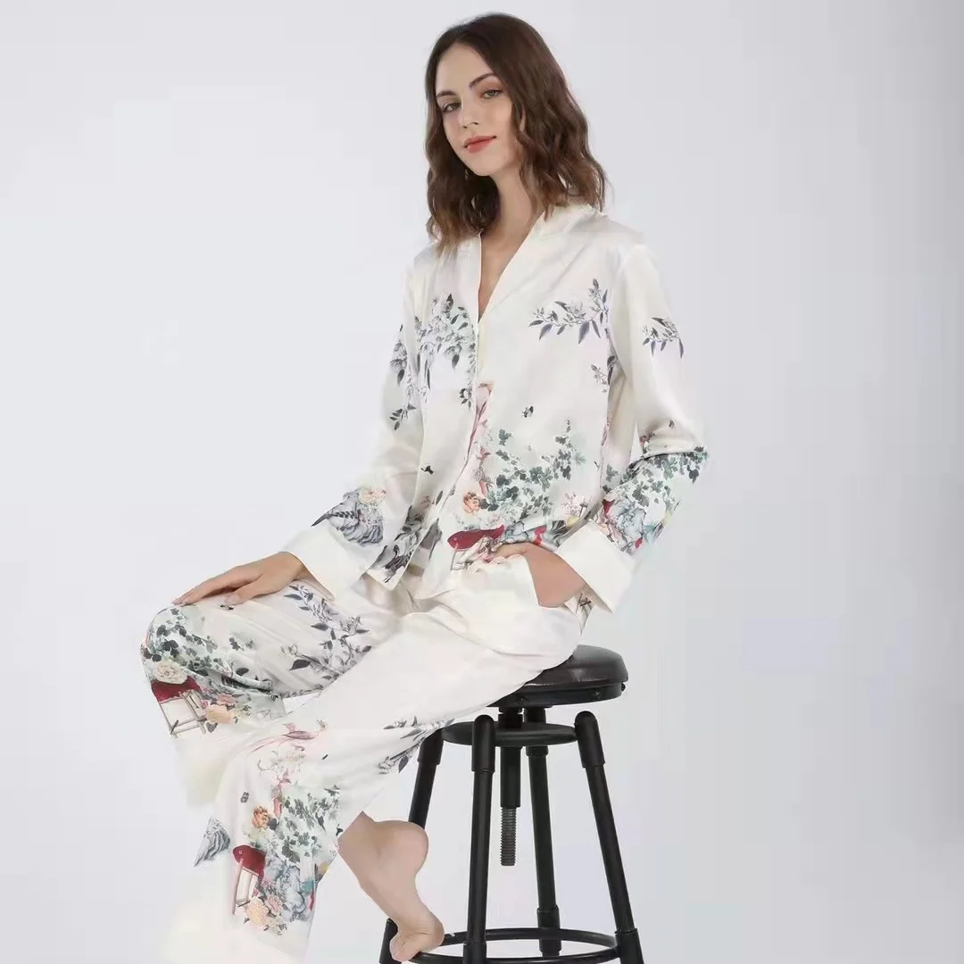 Wholesale Silk Pajama Sleepwear For Women New Arrivals Luxury Silk Satin  Pajamas Plus Size Floral Summer Nightwear - Buy Silk Satin Fashion Sleepwear ,Silk Pajamas Sets,Plus Size See Through Sleepwear Product on Alibaba.com