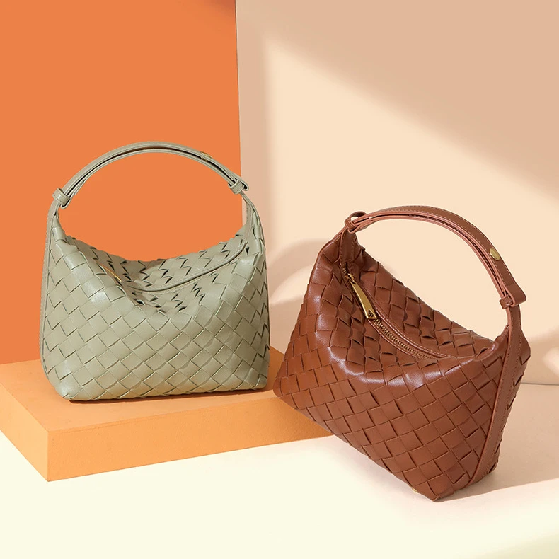 Fashion Women Woven Adjustable Handle Woven Hobo Bags for Ladies Casual Elegant Shoulder Bags From Guangzhou Hand Bags Factory