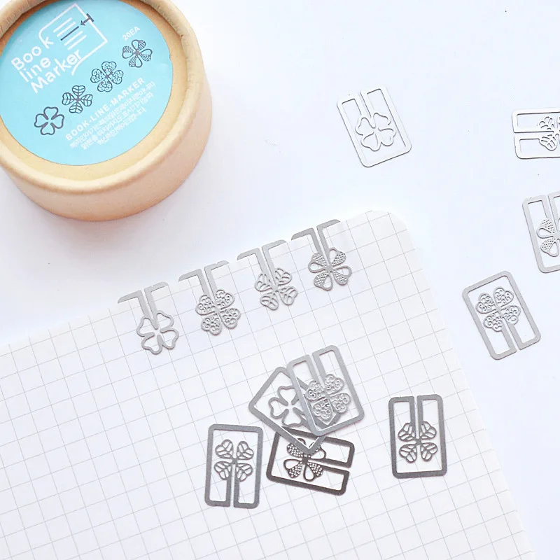 2021 новый милый полые закладки творческий скрепки в штучной упаковке мини металлическая Закладка для книги 20 шт./кор.