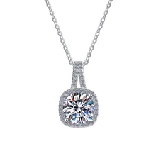 Husky jewelry plated fashion engagement gift 925 sterling silver chain Moissanite Necklace