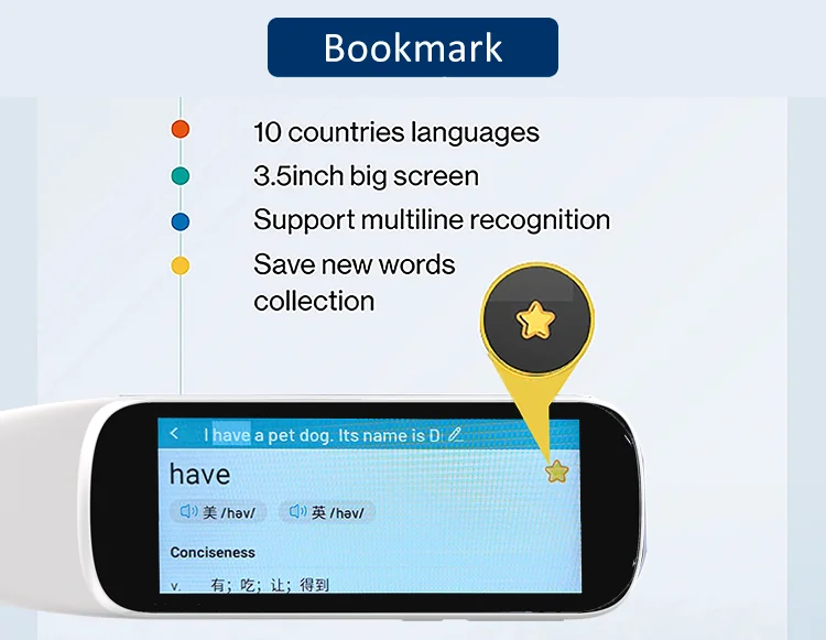 2024 Newest Useful 3.51 Inches Touchable Onscreen Language Translator Smart Translator By Android 8.0 Voice Translation