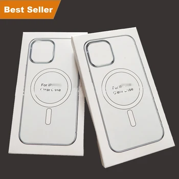 Original Quality For Apple Iphone 12 13 Pro Max Mag Safe Magnetic Ring Phone Case Cover Clear Silicon Magsafing Wireless Charger