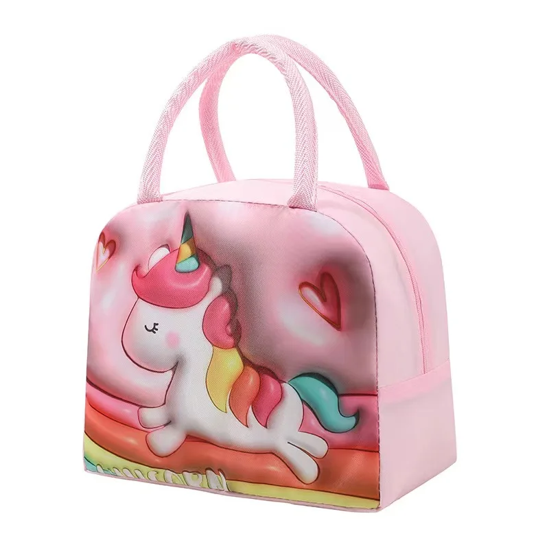 Wholesale Waterproof Cute Cartoon Oxford School Lunch Box Bag Insulated Lunch Bag for Kids