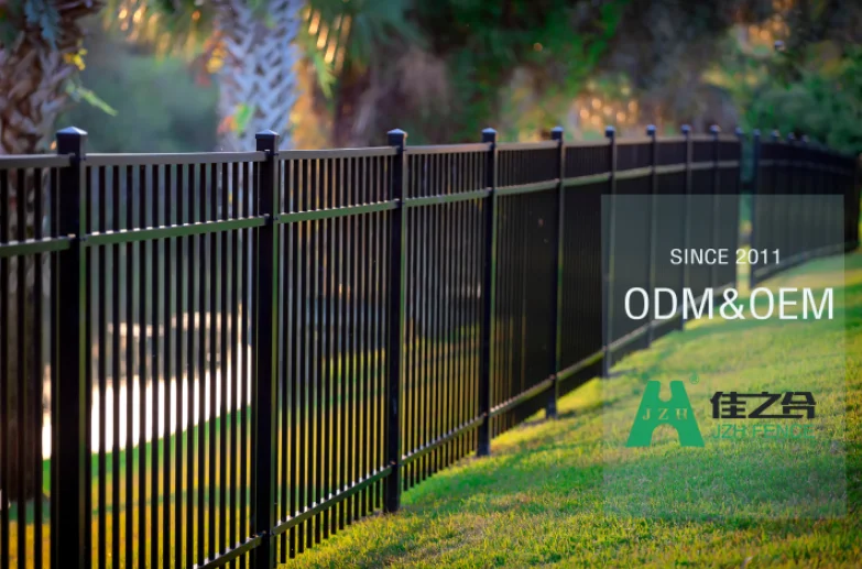 Black Outdoor Simple Rod Iron Fence 6ft X 8ft Design Faux Wrought Iron