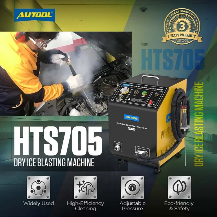 Wholesale AUTOOL HTS705 110V 220V Auto Car Dry Ice Blasting Cleaning Machine Blaster Carbon Cleaner