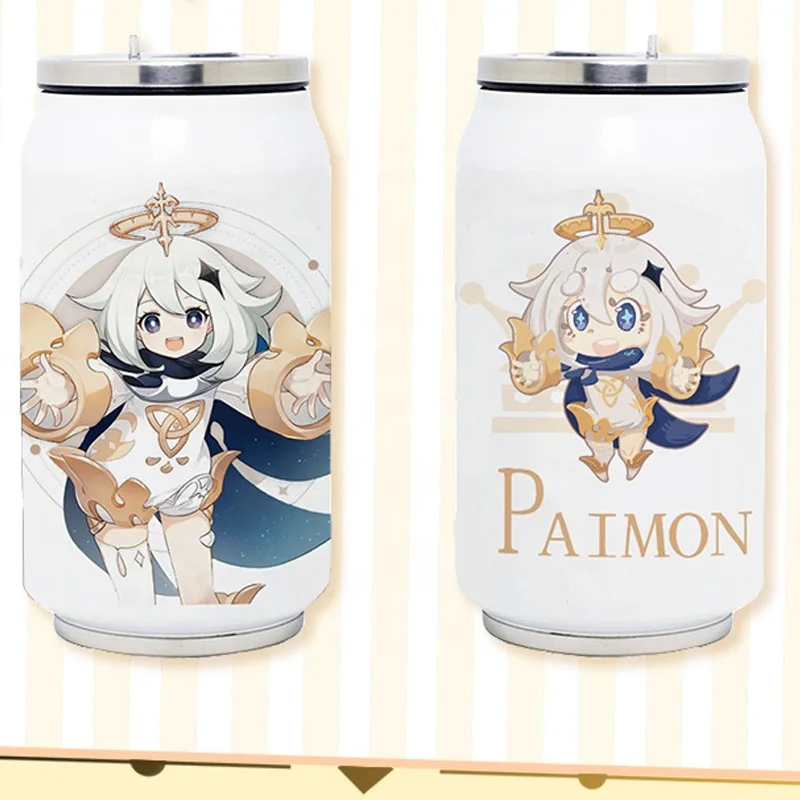 Genshin Impact Childe Zhongli Paimon Keli Cosplay Thermos Bottles