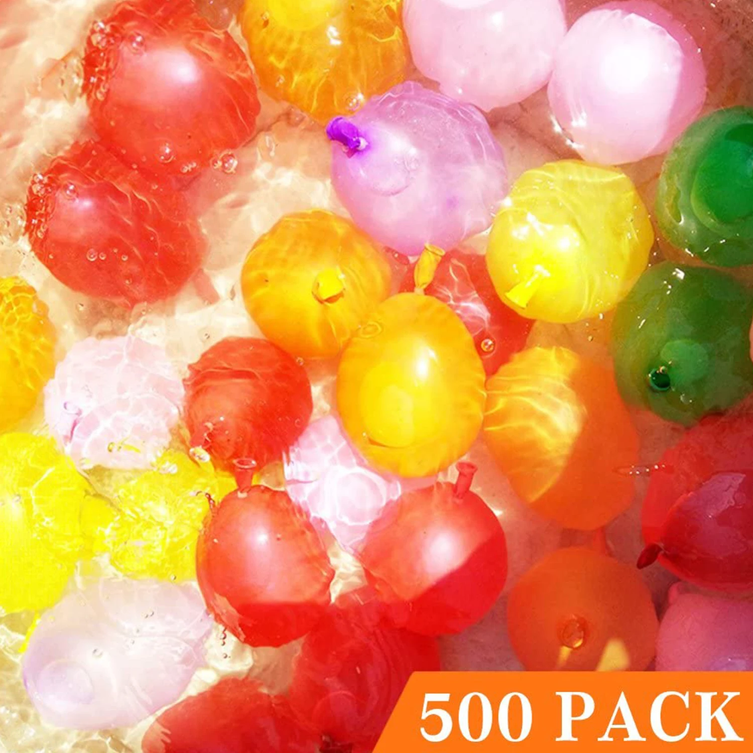 500 Pcs Latex Water Balloons Assorted Colors With Refill Kits For Fight