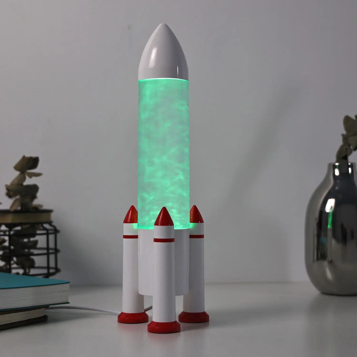 Modern Wholesale Custom Lava Lamp Giant Tall Stand Glitter Rocket Glass