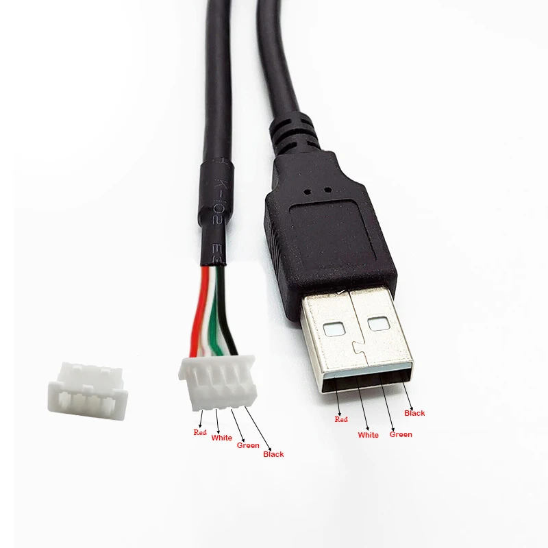 USB A 2.0からJST Molex 1.25コネクターケーブル 4Pin/5Pin