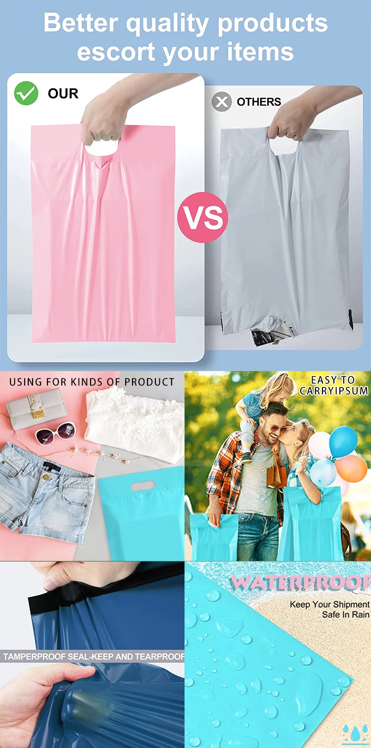 Custom Printed Plastic Mail Packaging Shipping Envelops Recyclable Poly Mailer Shipping Bag For