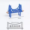 Blue cable-stayed bridge