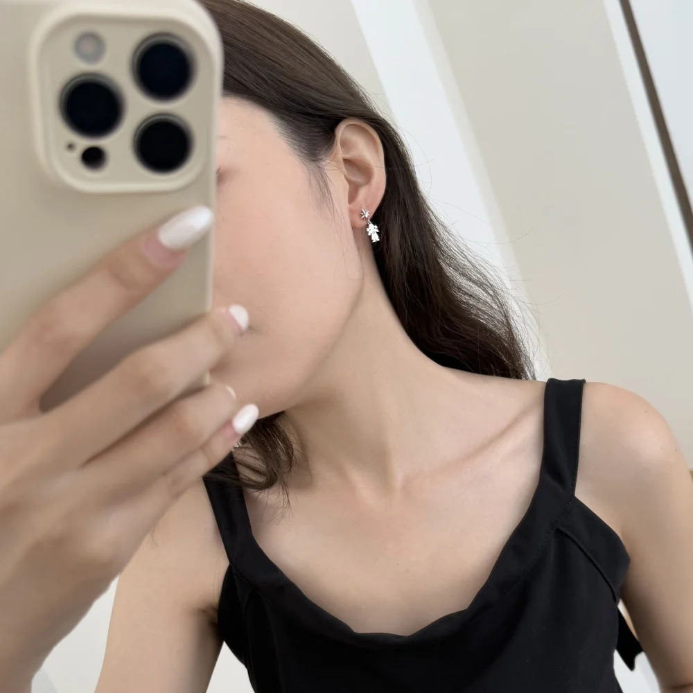 KAKODIY Sterling Silver Heart Boy Stud Earrings 5A Cubic Zirconia Hypoallergenic Sensitive Ears Perfect Valentine's Day Gift detail 1