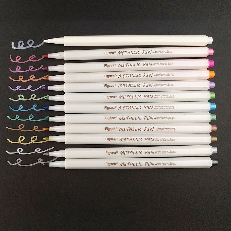 Gel Paint Marker Pens Metallic: Paint Pen Set of 10 Colors