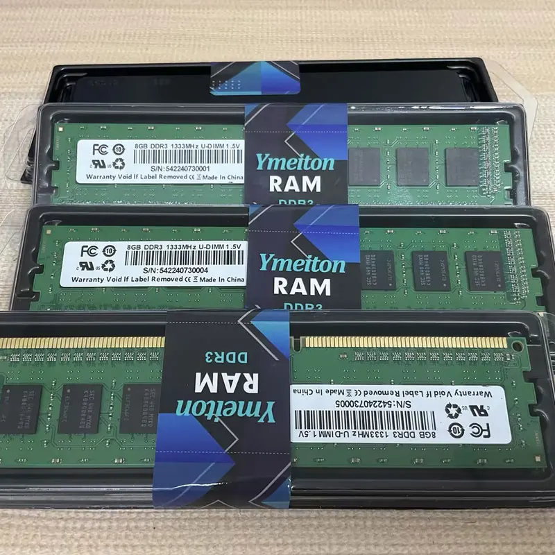 8GB RAM DDR3 Memorias DDR3L for Desktop Computer 1600HZ RAM Memory DDR3 4G and Cooling Fin Ymeiton High Quality RAM for PC Game