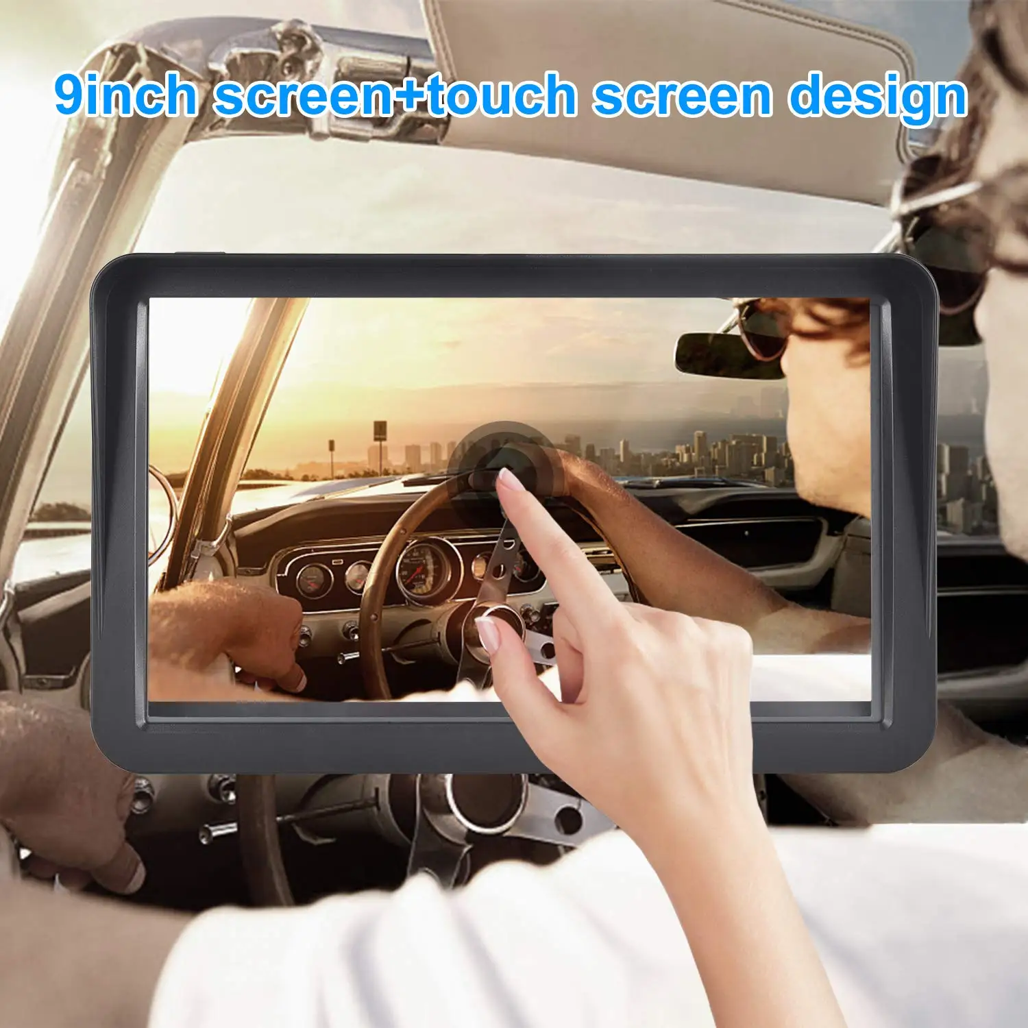 Android System Truck GPS Navigator 9 Inch Touch Screen Wifi AVIN Satellite Car GPS Navigation With Latest Europe Maps