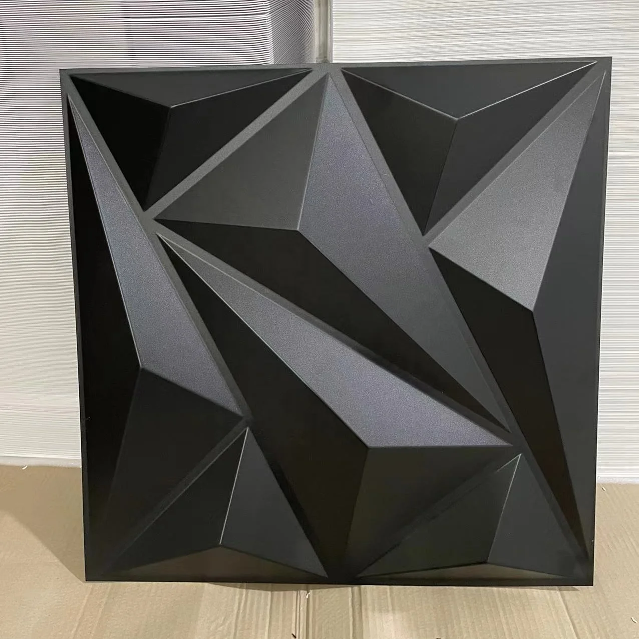 UDK Modern 3D Embossed PVC Wall Panel Wallpaper White/Black Color Classic Style for Interior Decorations Waterproof Function