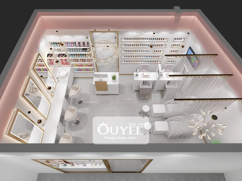 Modern Beauty Salon Furniture Hair Salon Decor Beauty Salon Shelf