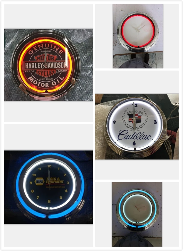 Wholesale China Factory Price 15inch Chromed Popular Design Neon Wall Clock Buy Wholesale