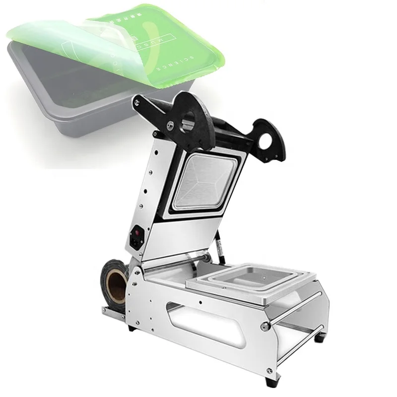 弁当箱シール機 小型スーパーマーケット専用 手動プレス包装機 