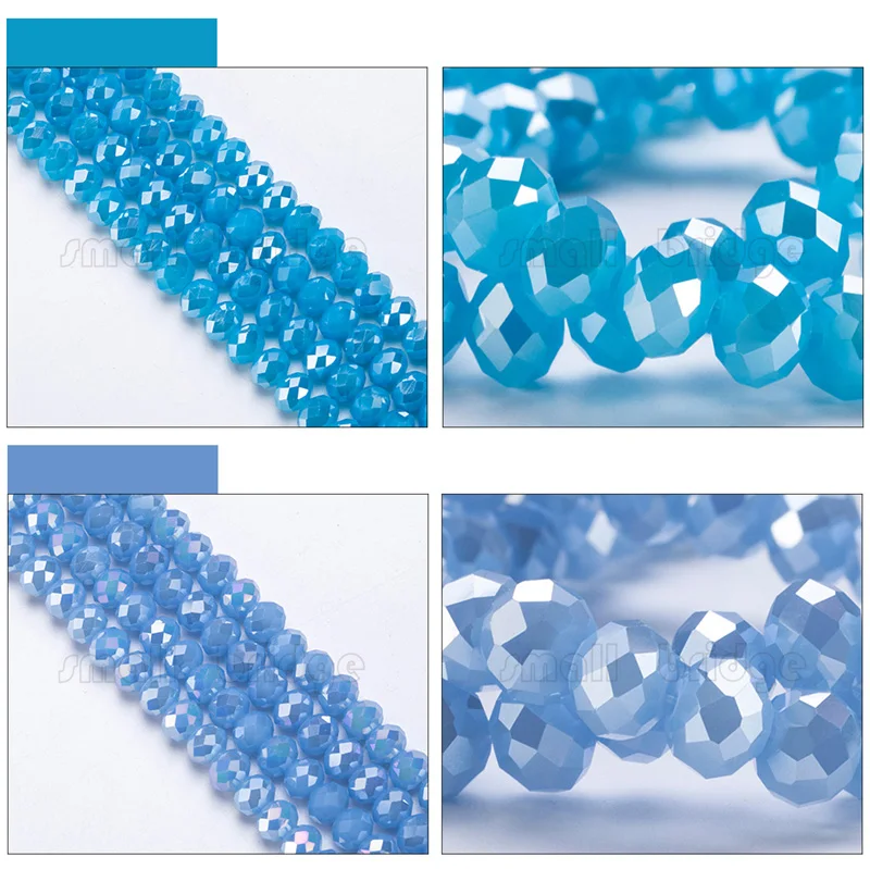 Factory Price 8MM Colorful Round Glass Crystal Rondelle Beads Wholesale manufacture