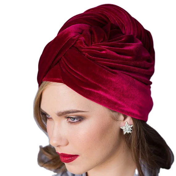 Африканский бархатный Роскошный многофункциональный головной платок, мягкий эластичный длинный мусульманский хиджаб, шарф-тюрбан для женщин