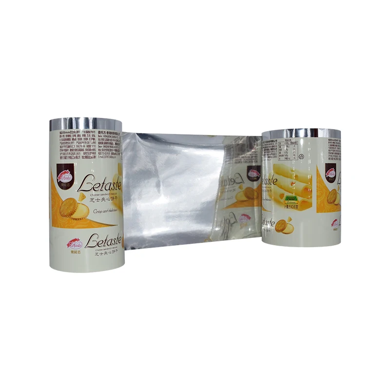 Biscuit Stock for Flow Pack Wrapper Cookies Food Custom Plastic Packaging Roll Films