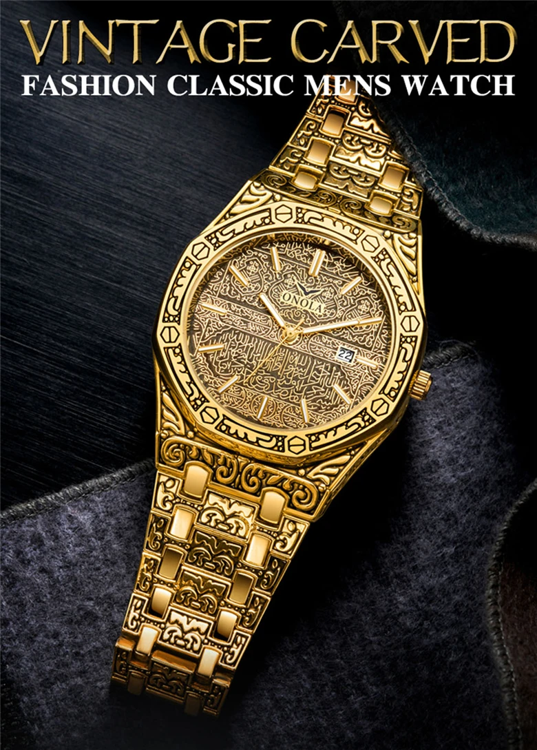 mens gold watch designer