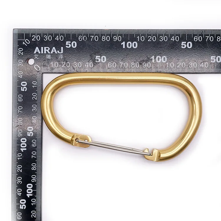 Aluminum D Shape Safety Carabiner Custom Logo Custom Color Snap Hook