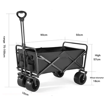 Fashion Design Steel Folding Hand Carts Trolleys Outdoor Camping Beach Wagon cart