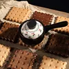 biscuit black walnut square (9*9*1cm single premium)