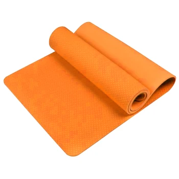 Haytens non toxic yoga mats sky-touch yoga mat non slip orange small yoga mat 6 mm
