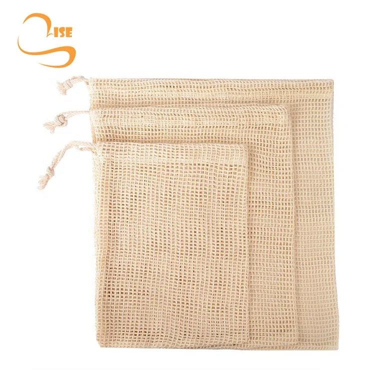 Portable Reusable Washable Cotton Eco Mesh Bag