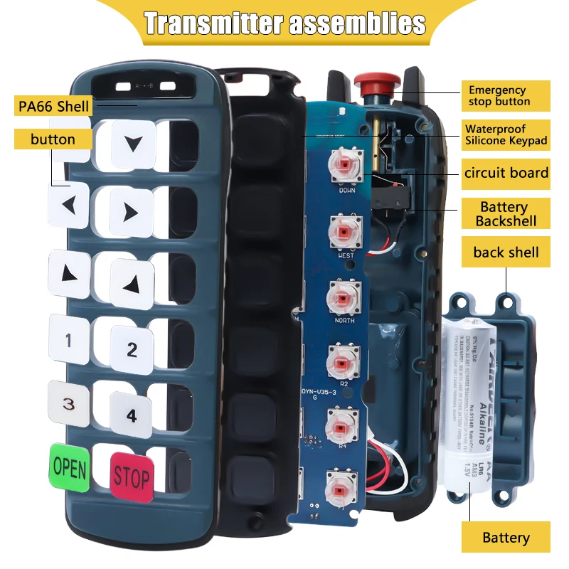 High Quality Overhead Bridge Crane Controller Winches Hoist Lift Handing Industrial Radio Wireless Remote Control
