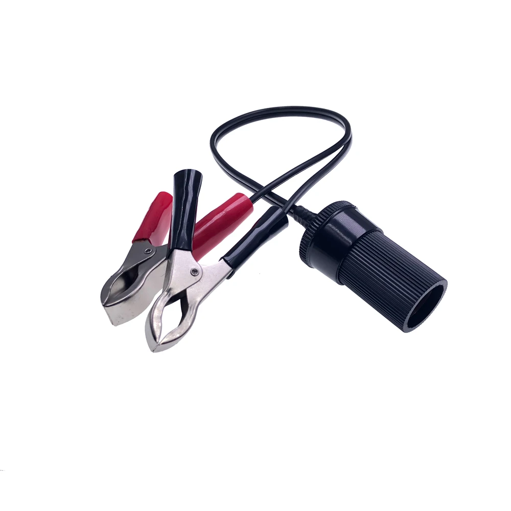 كابل تمديد لمقبس ولاعة الملحقات AOTAI 12 فولت، مشبك توصيل بمقبس ولاعة السيارة للتيار 12-24 فولت