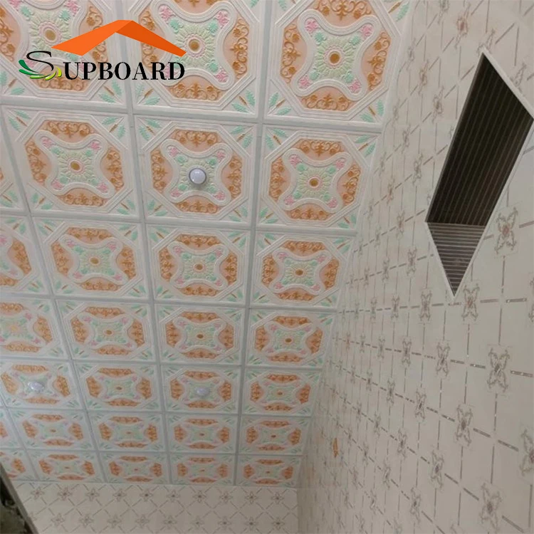 Hot Sales Gypsum Ceiling Board  Flower Design Pictures