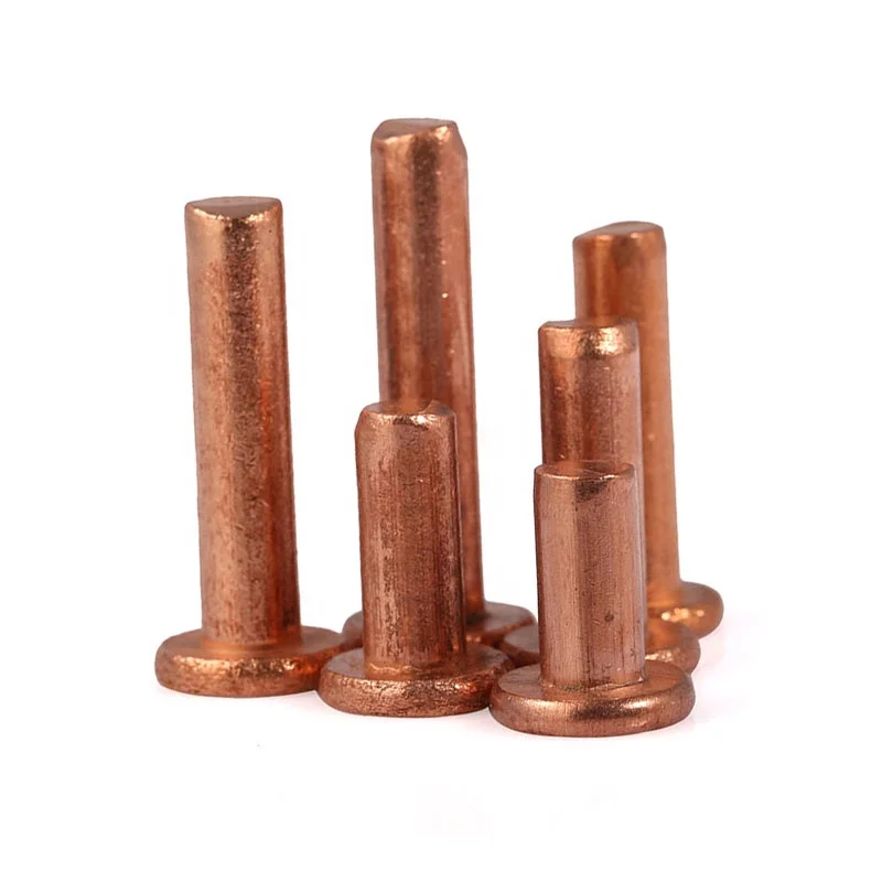 copper flat head solid rivets din 7338 a brake and clutch lining