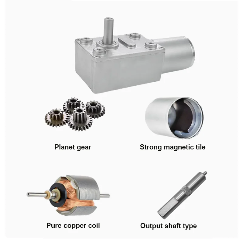 High Torsion Electric Gearbox Reversible Worm Gear Speed Reduce Motor 8mm Shaft 24v I.925572999