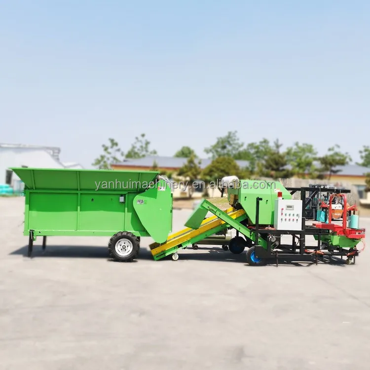 Latest 70-80pcs / H Maize Corn Silage Packing Machine Silage Baler and Wrapper Machine 2 Wrapper Parts Unit Bale 100kg