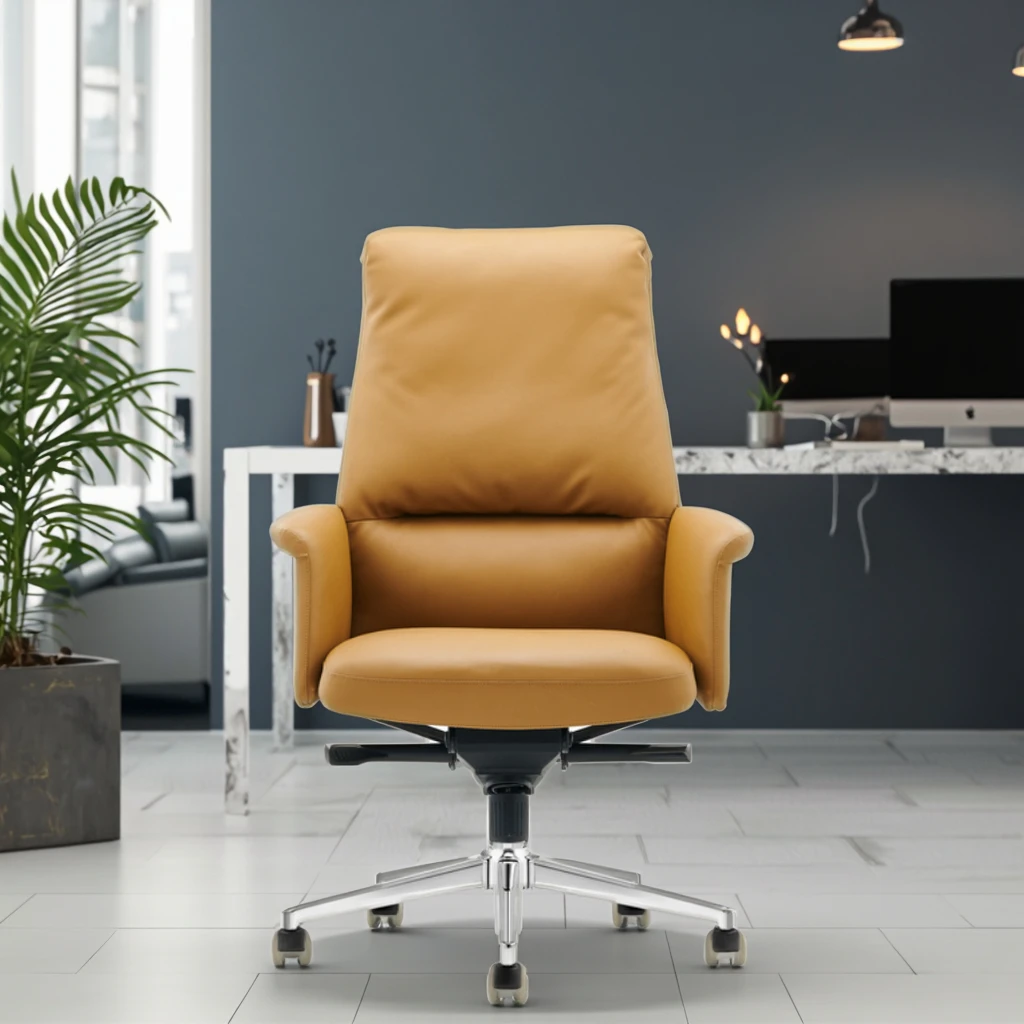 Managers Executive Leather High Back Conference Chair with Adjustable Height Quad-position Lock Modern Office Home Upgrade 6