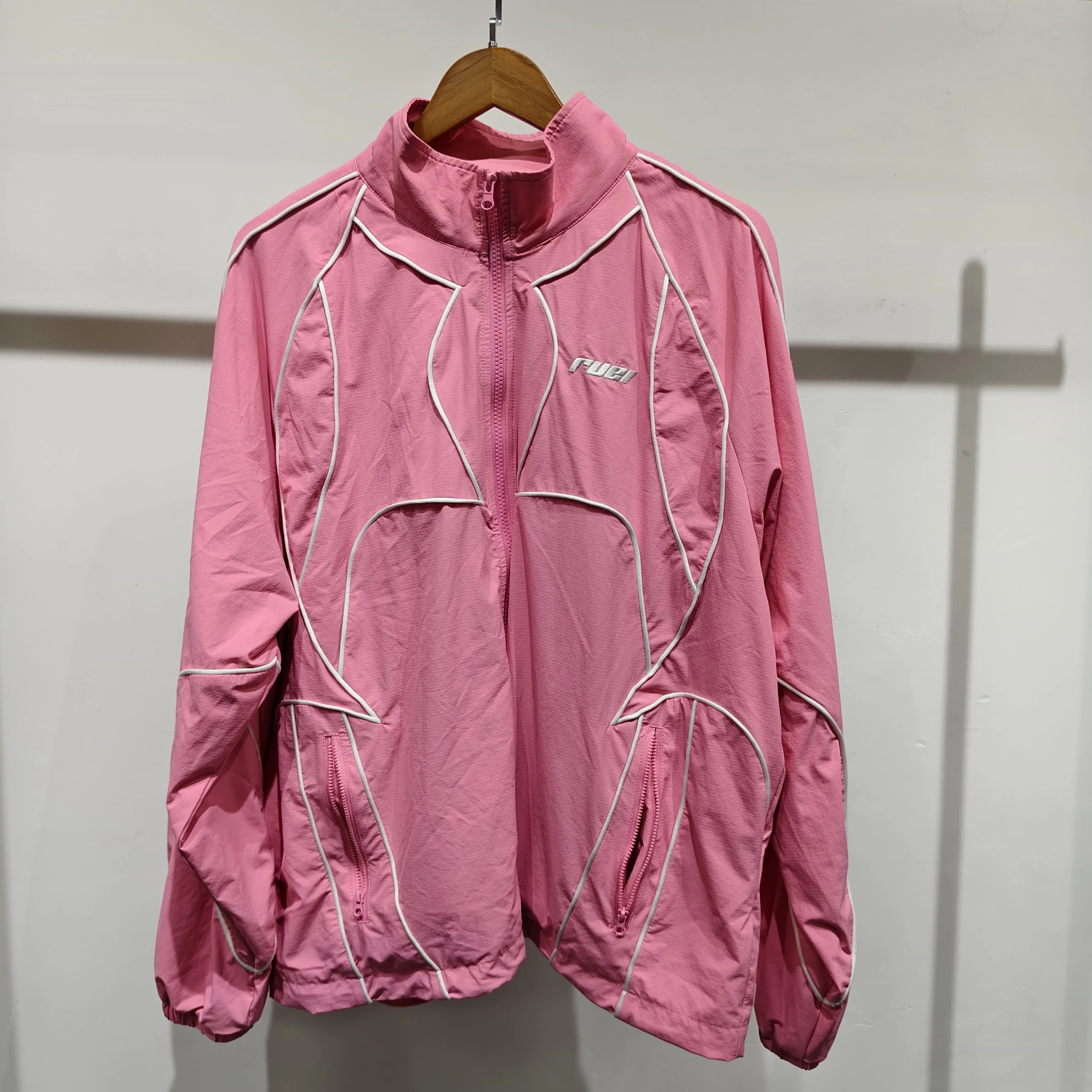 Men Zip up Waterproof Multi Pocket Casual Hiking Outdoor Sports Windbreaker Jacket