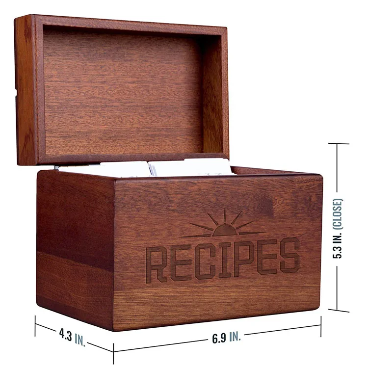 Cute Gift For Women Rustic 100 Double Sided Recipe Cards Wood Dividers