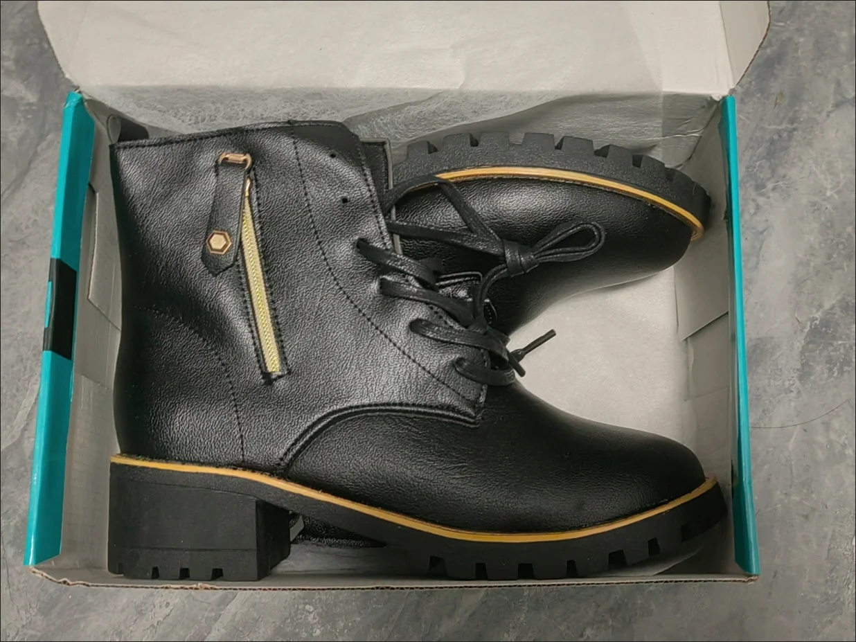Produktbild von 2025 Neue Damen-Stiefeletten, Lässig, Stil, Einfarbig, Mit