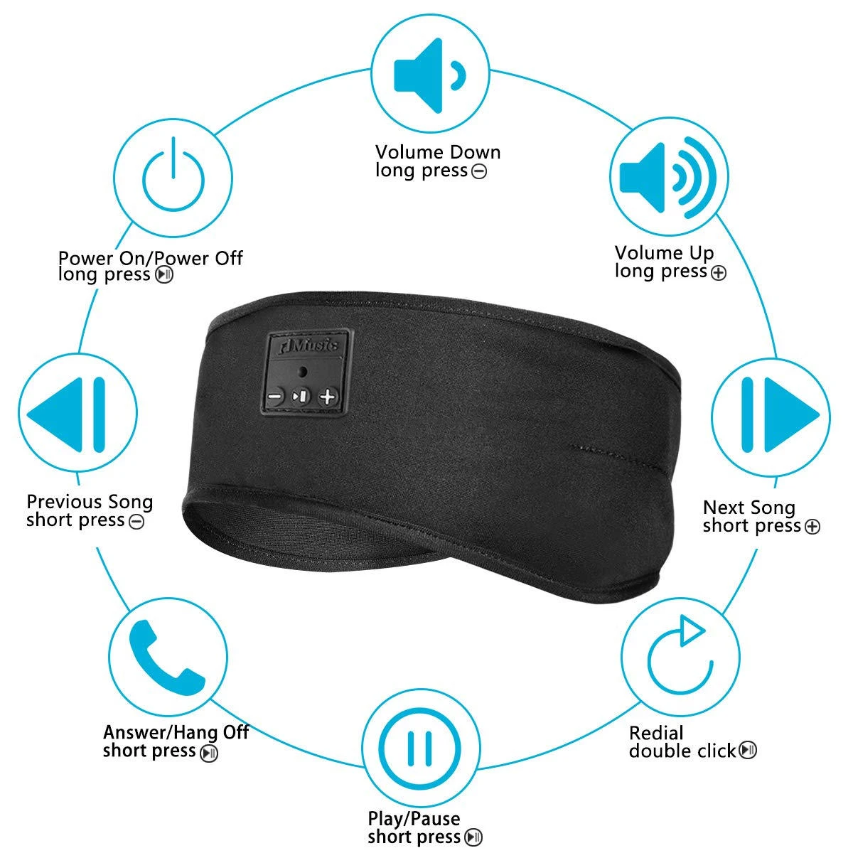 Sleep Headphones Bluetooth Headband Sleep Mask Headphone Sleep Bands