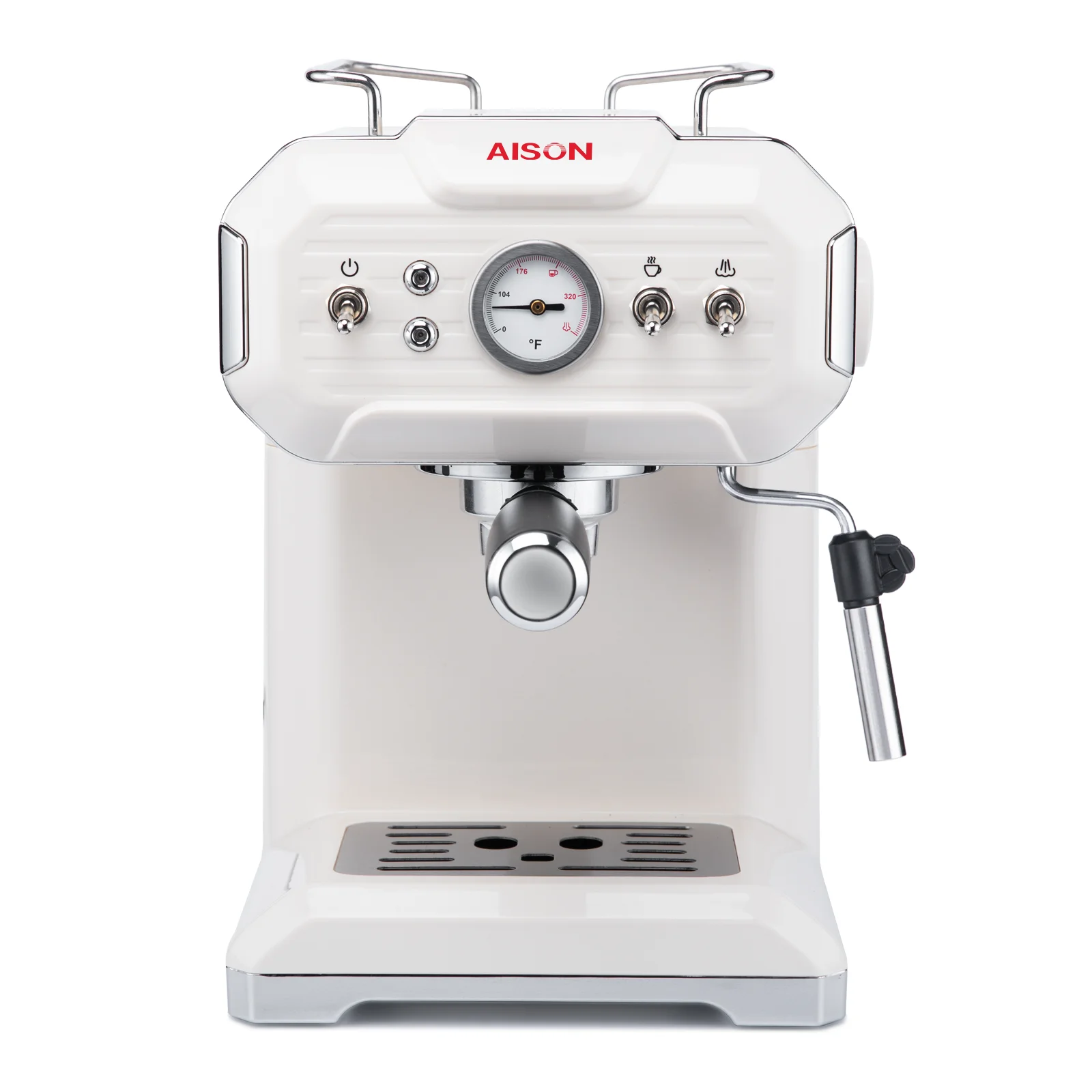 New Retro Style Coffee Maker with Steam 20 Bar Electric Espresso Machine