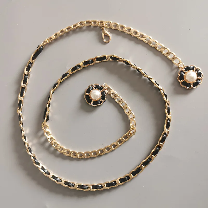 Pearl Camellia Women Waist Chain Elegant Body Chain Female  display picture 1