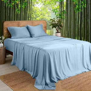 Naturally Cooling 100% Bamboo Duvet Cover and Moisture Control  100% Bamboo Bedding Sheet Sets