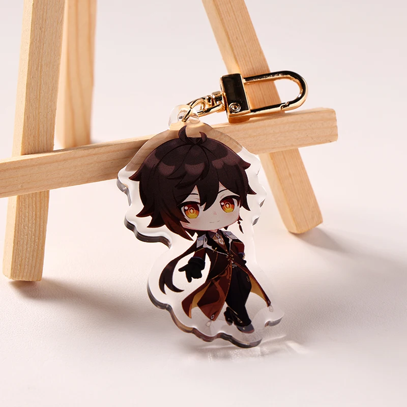 Pingentes personalizados com estampa de personagens de anime em resina epóxi e acrílico transparente